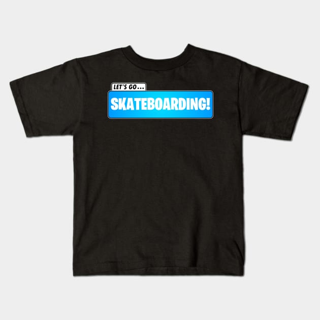 Fortnite - Skateboard Sticker Spoof Kids T-Shirt by Leroy Binks